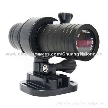 HD 1080p helmet sport action camera, 12Mp with 170° wide angle lens